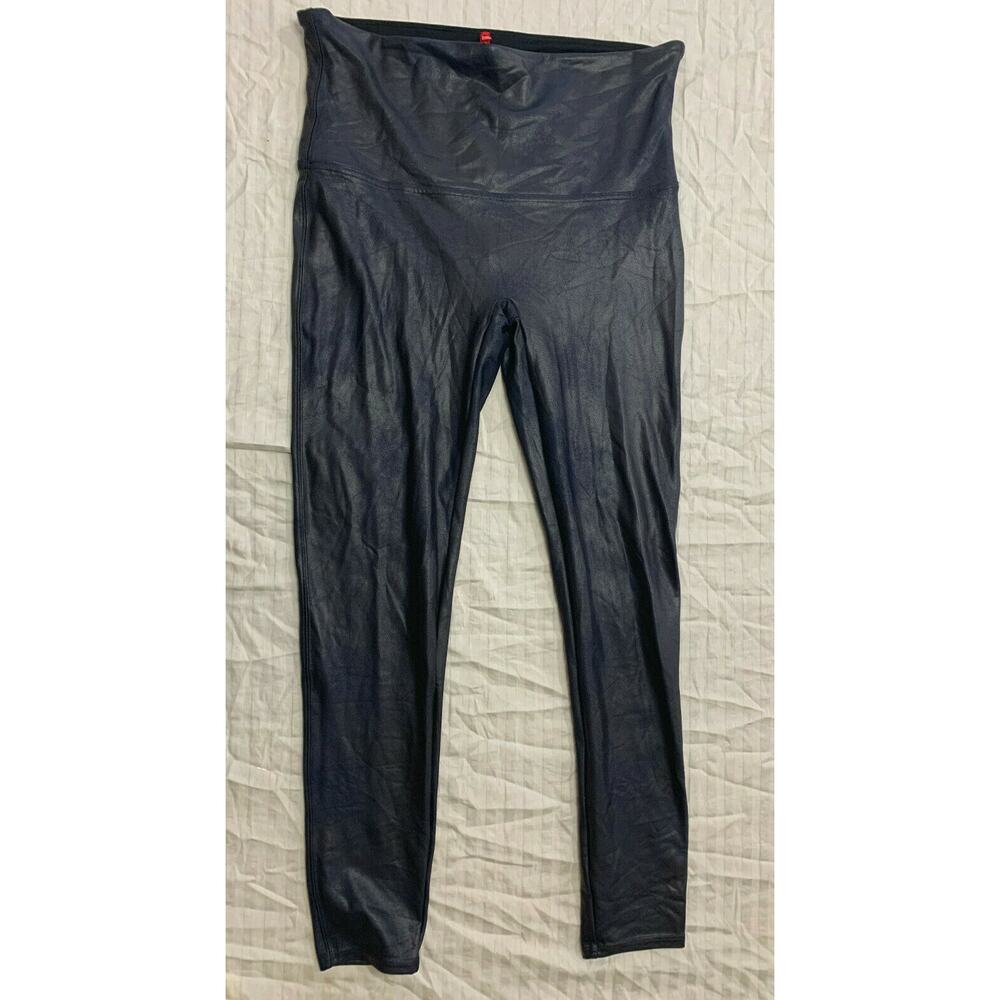 ❄️❄️❄️ SPANX BY SARA BLAKELY WOMENS FAUX LEATHER LEGGINGS SIZE 1X ❄️❄️❄️